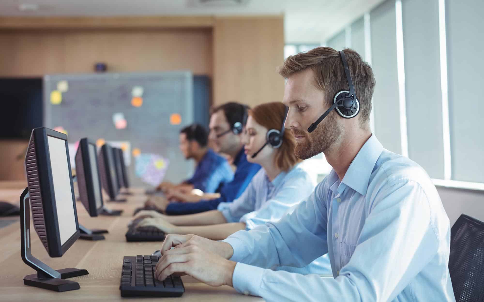Professionals in call center
